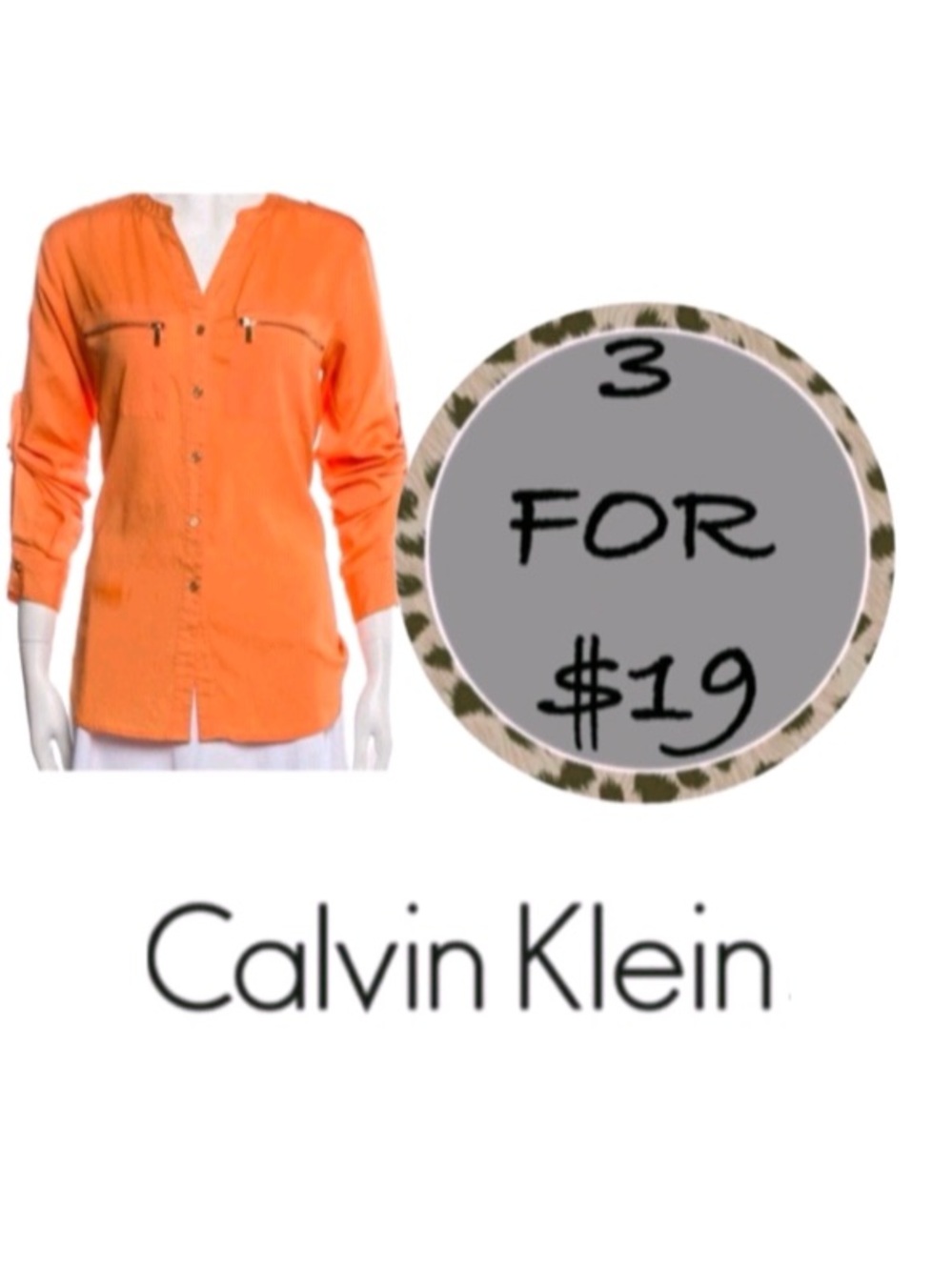 3/$19 Calvin Klein tunic blouse